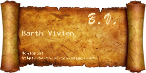 Barth Vivien névjegykártya